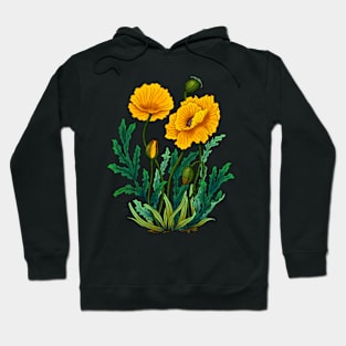 Minhwa: Poppy Yellow Deep A Type (Korean traditional/folk art) Hoodie